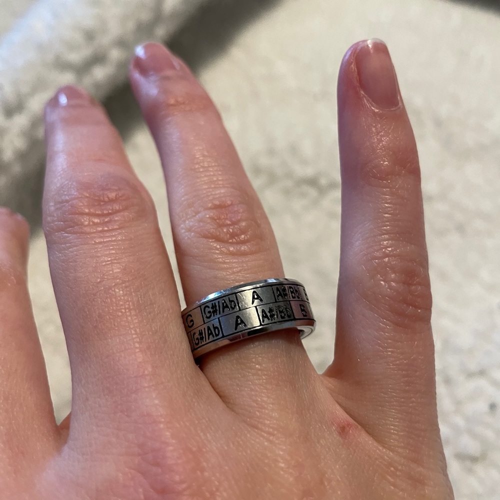 ☀️ 3 for $30 Circle of 5ths Silver Fidget Ring ☀️